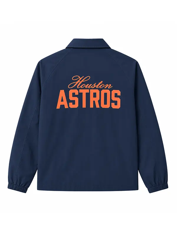 Houston Astros True Navy Coaches Jacket - Image 2