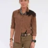 Mutiny 2026 Annabelle Wallis Brown Shirt