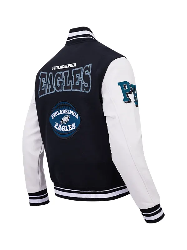 N-F-L Philadelphia Eagles Black And White Varsity Jacket 2026