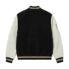 New York Yankees Wordmark Black Varsity Jacket - Image 2