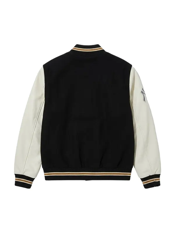 New York Yankees Wordmark Black Varsity Jacket - Image 2