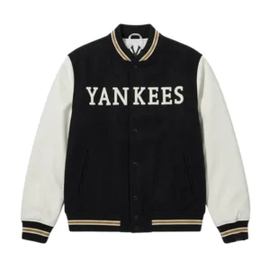 New York Yankees Wordmark Black Varsity Jacket