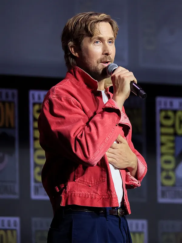 Ryan Gosling Comic-Con 2026 Red Denim Jacket - Image 2