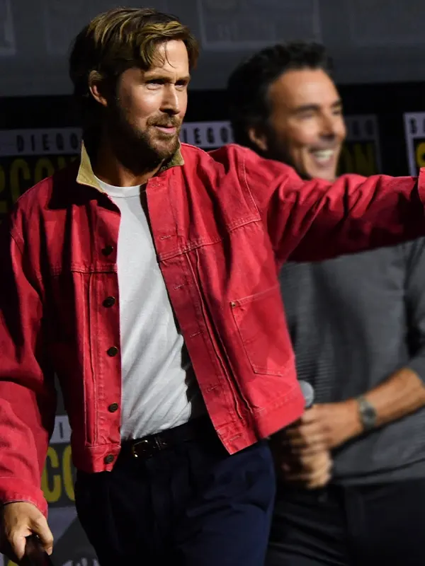 Ryan Gosling Comic-Con 2026 Red Denim Jacket - Image 3