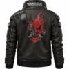 Cyberpunk 2077 Samurai Brown Bomber Jacket - Image 5
