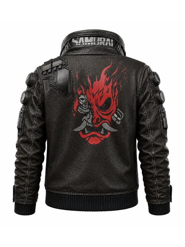 Cyberpunk 2077 Samurai Brown Bomber Jacket
