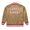 San Francisco 49ers 80th Anniversary Satin Full-Snap Jacket Gold