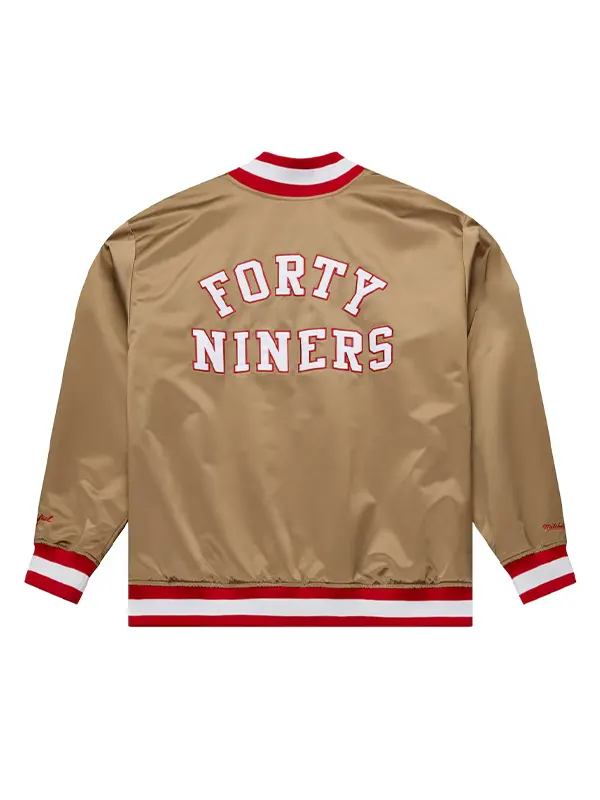San Francisco 49ers 80th Anniversary Satin Full-Snap Jacket Gold