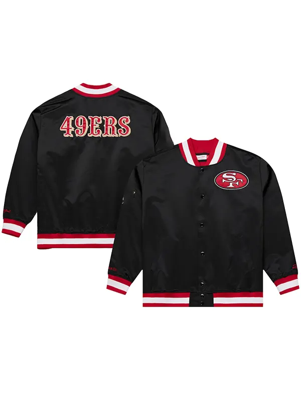 San Francisco 49ers 80th Anniversary Satin Jacket Black