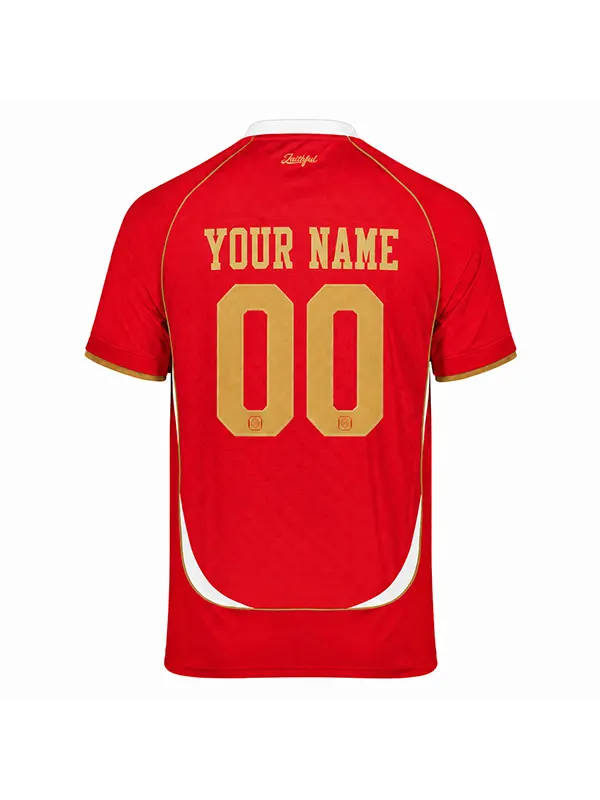 San Francisco 49ers Football x Football V-Neck Shirt Red