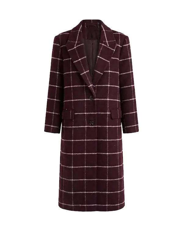 Selena Gomez Only Murders in the Building S06 Burgundy Long Coat