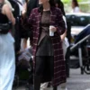 Selena Gomez Only Murders in the Building S06 Burgundy Long Coat - Image 2