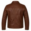 Simu Liu Comic-Con 2026 Brown Leather Jacket - Image 3