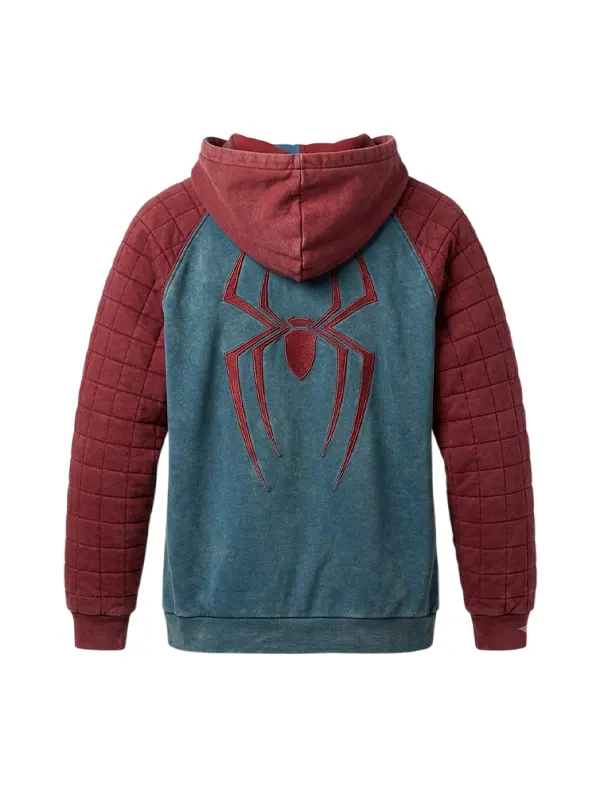 Spider-Man Quilted Sleeve Raglan Hoodie - Image 2