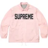 Unisex Supreme Spellout Coaches Jacket PINK