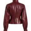 Women's Cropped Leather Pilot Jacket