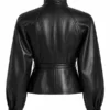 Women's black Leather Pilot Jacket