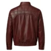 maroon leather Jacket