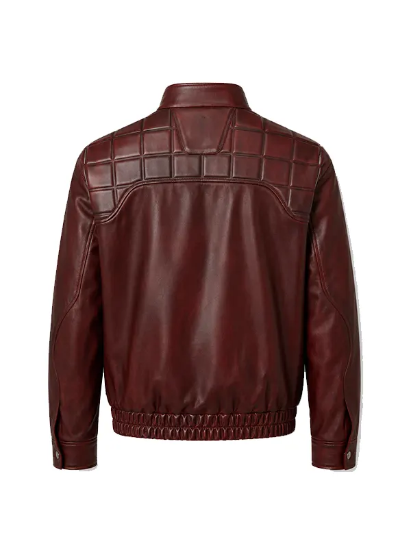 maroon leather Jacket