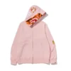 pink Bape Tiger Full Zip Hoodie