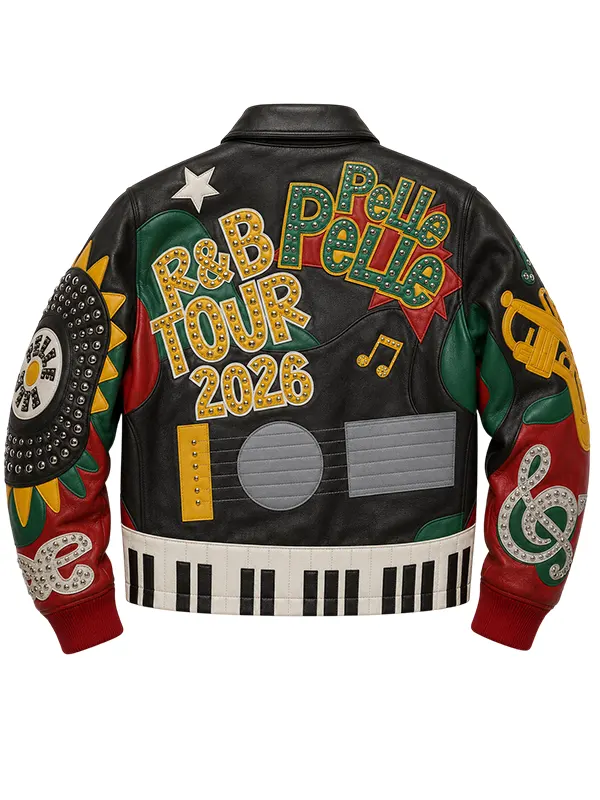 Chris Brown R&B Tour 2026 Leather Bomber Jacket - Image 7