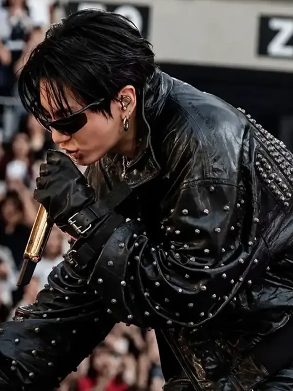 BTS Jungkook studded bomber jacket