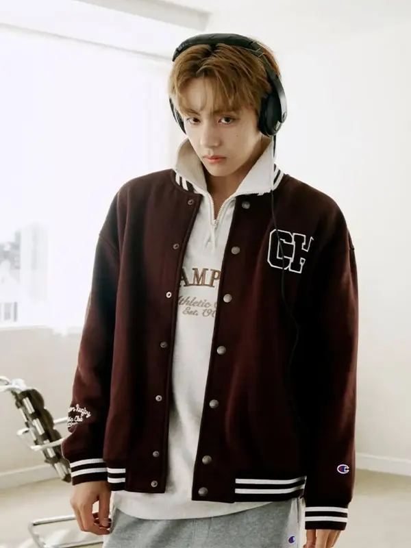 BTS Kim Taehyung Champion Varsity Jacket