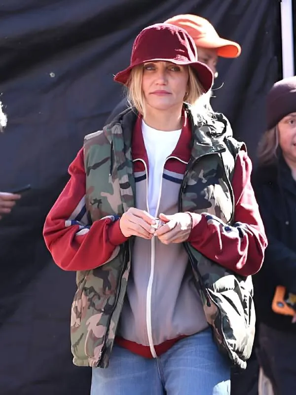 Bad Day Cameron Diaz Camo Hooded Vest