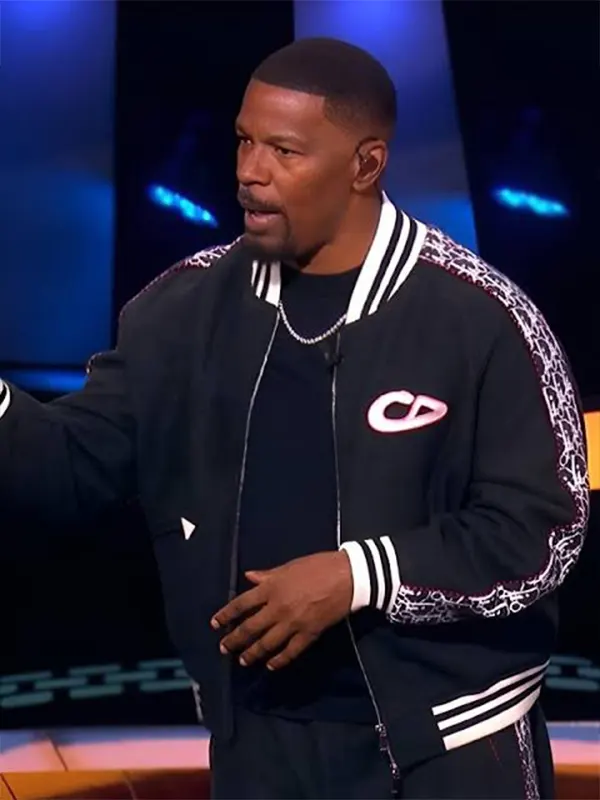 Beat Shazam Jamie Foxx Virgin Black Varsity Jacket - Image 2
