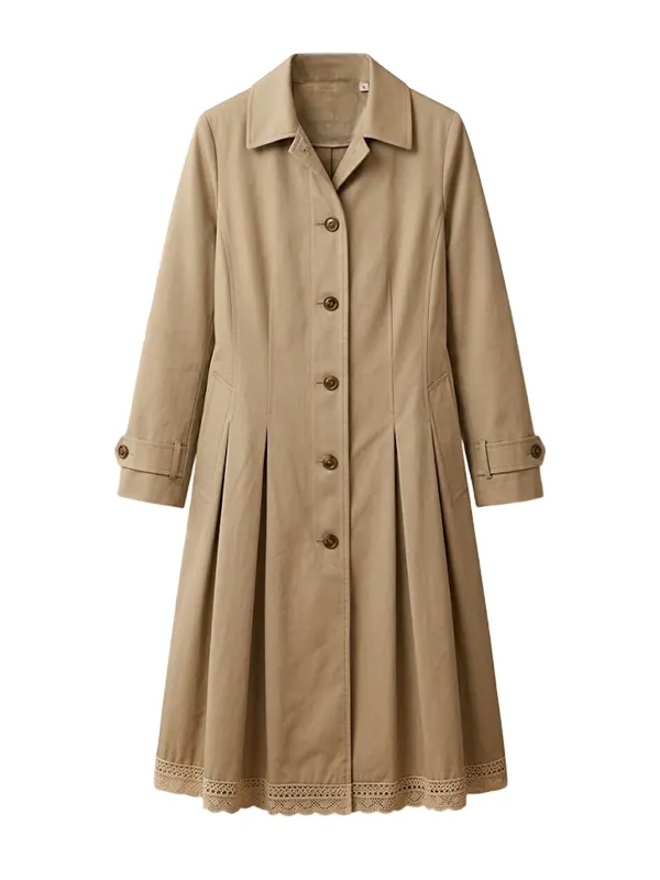 Brown Belted Trench Coat