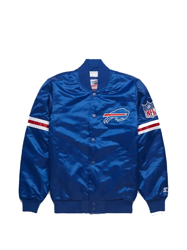 Buffalo Bills Royal Blue Satin Varsity Jacket