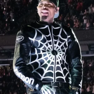 Chris Brown Spider-Web Jacket
