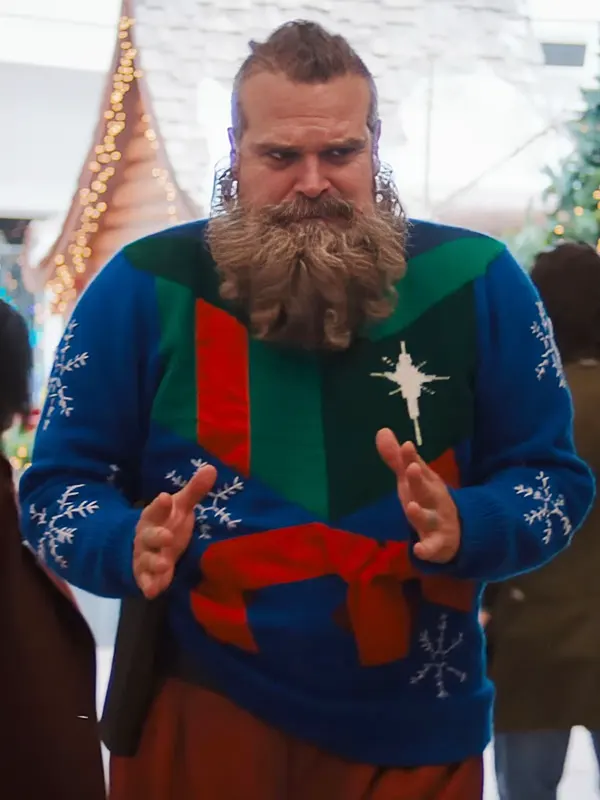 David Harbour Violent Night 2 Christmas Sweater