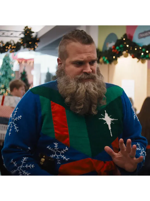 David Harbour Violent Night 2 Santa Claus Christmas sweater