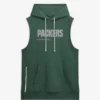 Green Bay Packers Sideline Sleeveless Hoodie - Green