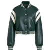 Women's Vegan Leather Varsity Jacket - Image 3