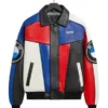 Kith & Avirex Color-Blocked Leather Moto Racing Jacket