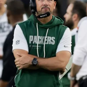 Matt LaFleur Green Bay Packers Sideline Sleeveless Hoodie 2026