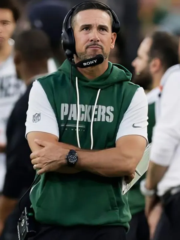 Matt LaFleur Green Bay Packers Sideline Sleeveless Hoodie 2026