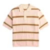 NAHMIAS Knit Striped Polo - Soft Pink
