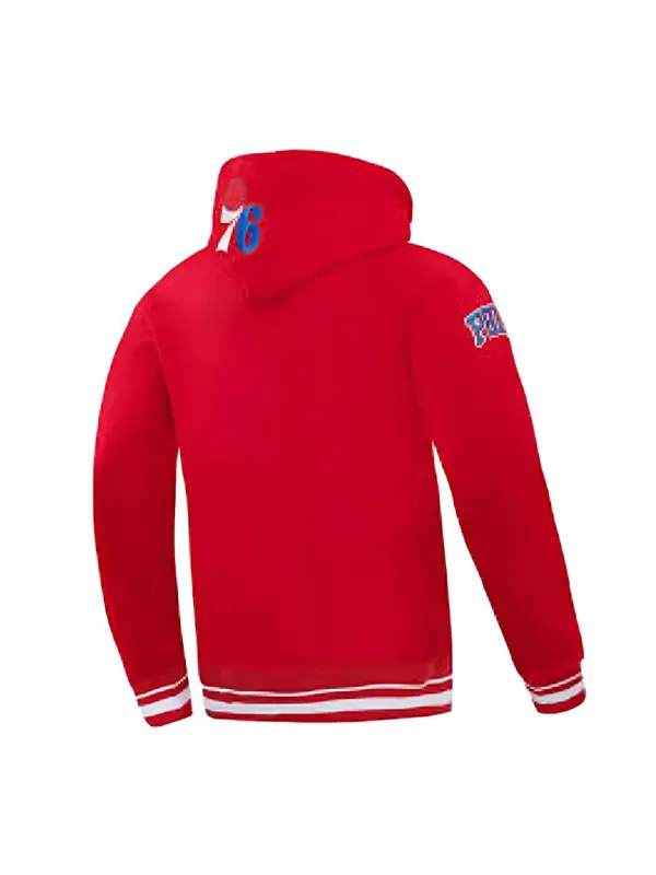 NBA Philadelphia 76ers Red Classic Rib Hoodie