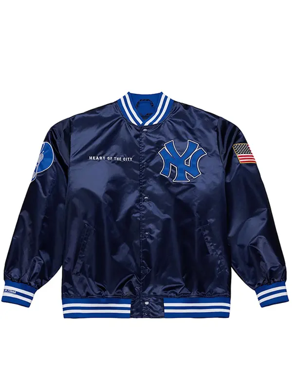 New York Yankees x Jay Z Blueprint Satin Jacket - Image 2