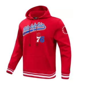 Philadelphia 76ers Red Classic Rib Hoodie