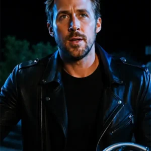 Ryan Gosling Ghost Rider Black Leather Jacket
