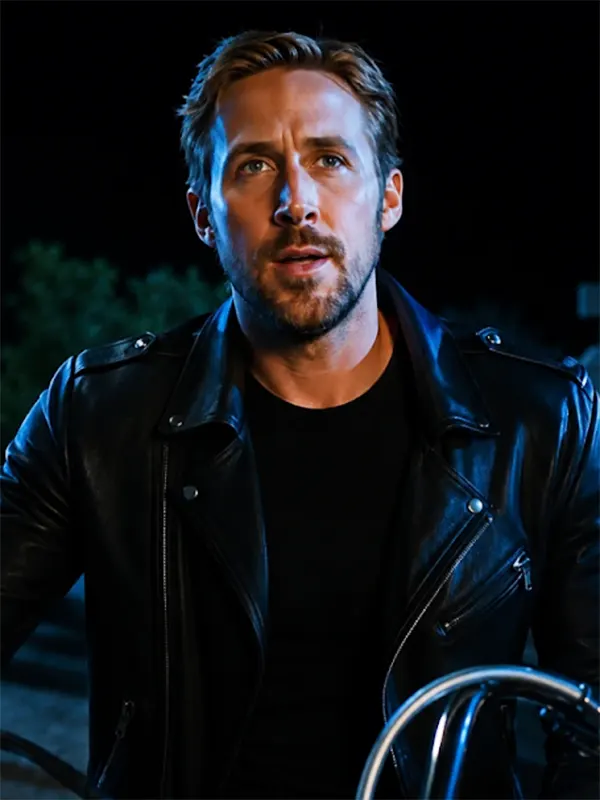 Ryan Gosling Ghost Rider Black Leather Jacket
