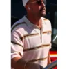Travis Kelce Nahmias Pink Striped Polo Shirt - Image 2