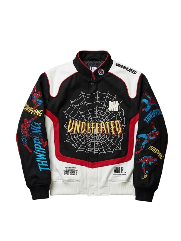 Undefeated x Spider-Man Black Varsity Jacket 2026