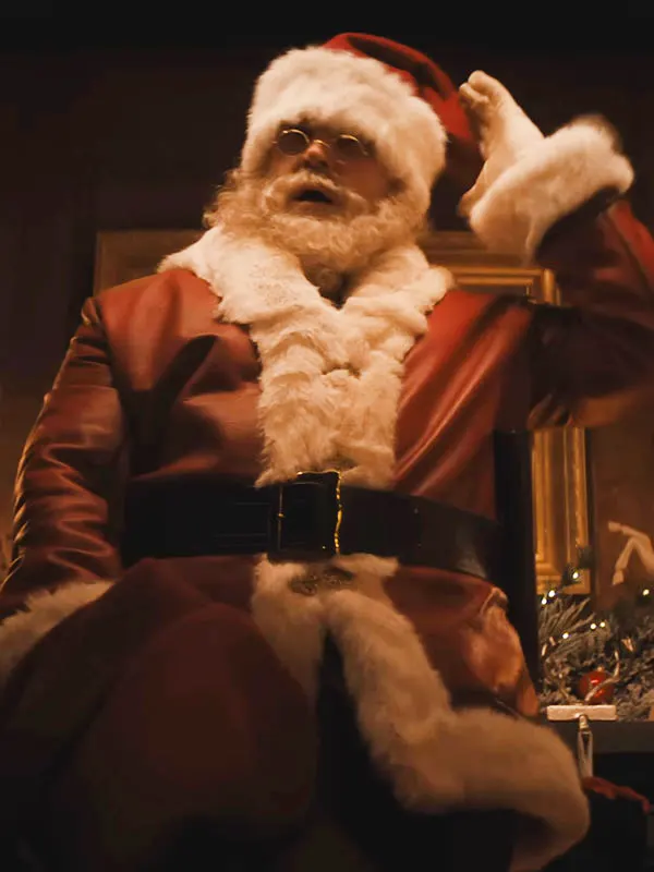 Violent Night 2 David Harbour Santa Red Leather Coat