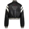 Women's Vegan Leather Varsity Jacket - Image 2