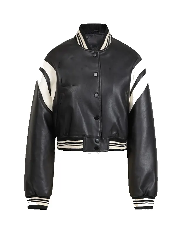 Women's Vegan Leather Varsity Jacket